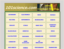 Tablet Screenshot of 101science.com